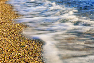 High angle view of sea waves