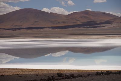 Scenic view of desert against sky