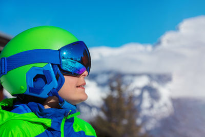 Low angle view of woman wearing sunglasses