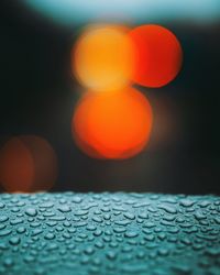 Rest of the rain with a bokeh background