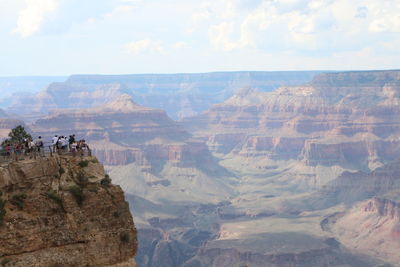 Scenic view of rock formations against sky