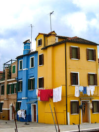 Low angle view of building against sky