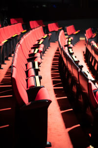 Empty chairs in room