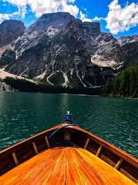 Scenic view of lake against mountains