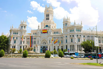 View of building against cloudy sky