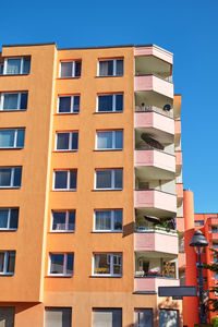 Apartment building from the seventies seen in berlin, germany