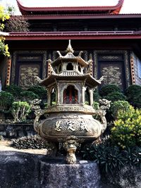 View of temple in building