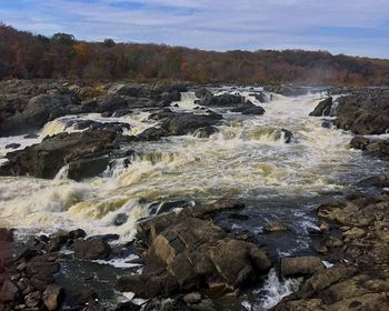 Scenic view of river against sky