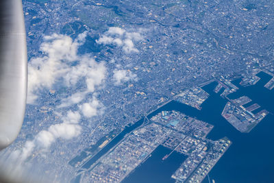 Aerial view of clouds in sky