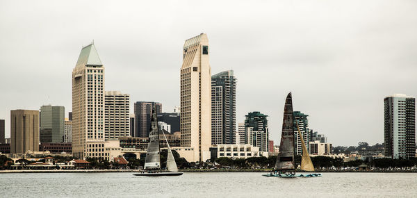 View of skyscrapers in city