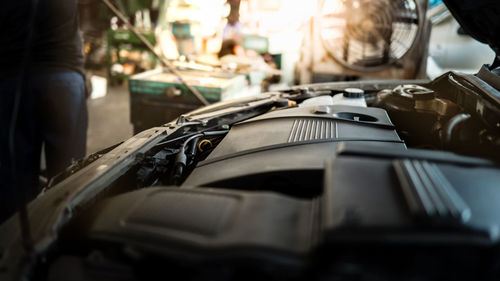 Close-up of car for sale