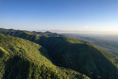 High angle view of landscape against sky