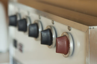 Close-up of control panel