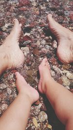 Cropped image of woman feet