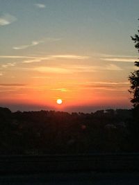 Silhouette of landscape at sunset