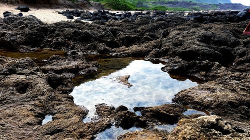 Rocks in sea