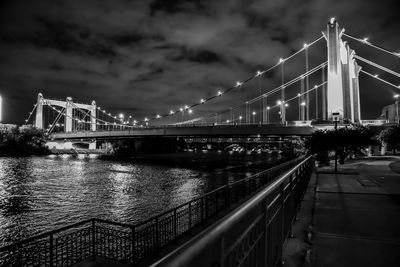 Bridge over river in city