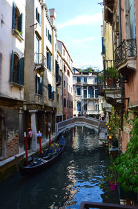 Canal passing through city