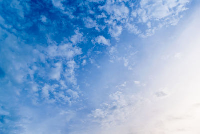 Low angle view of clouds in sky