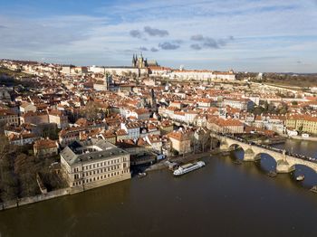 Prague and prague castle from above