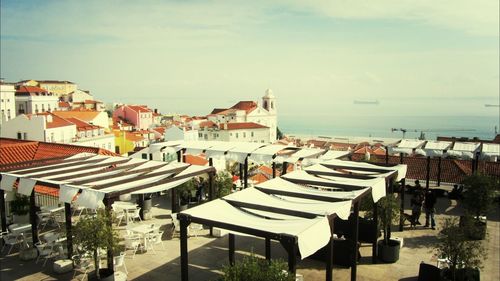 View of townscape against the sky