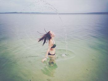 Woman in water