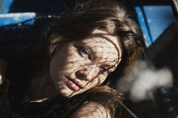 Close-up portrait of a woman