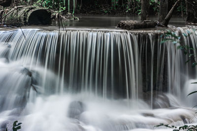 Scenic view of waterfall