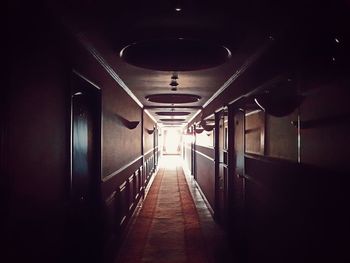 Empty illuminated corridor