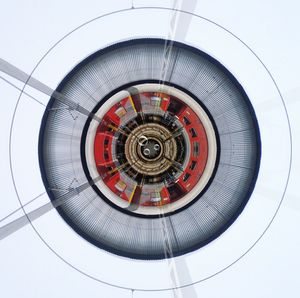 Directly below shot of spiral staircase