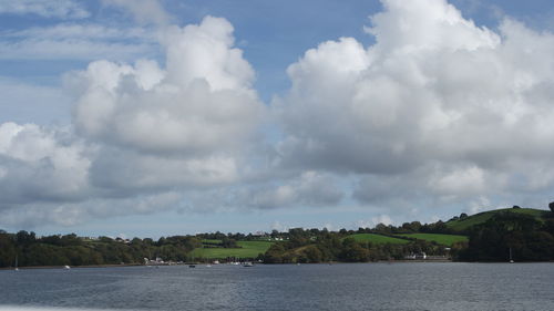 Scenic view of river against sky