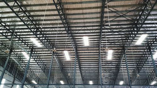 Low angle view of illuminated ceiling in building