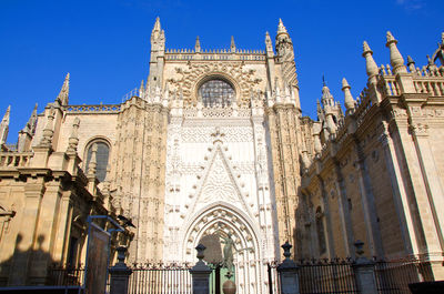 Low angle view of historical building against sky