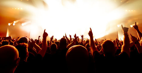 Concert crowd at a rock concert