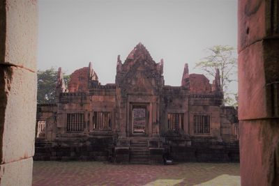 View of temple against clear sky