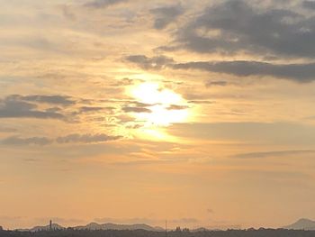 Low angle view of sky during sunset
