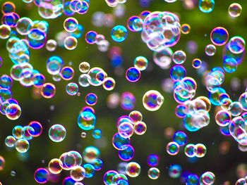 Close-up of bubbles