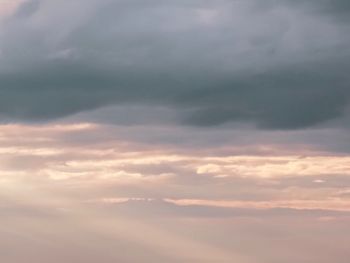 Low angle view of sky during sunset