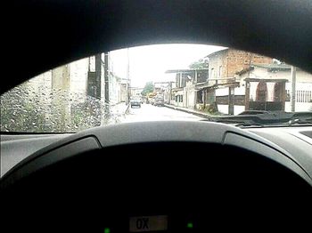 Close-up of car window