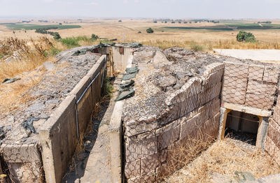 High angle view of abandoned building