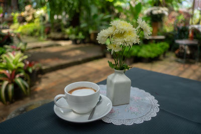 Close-up of coffee on table