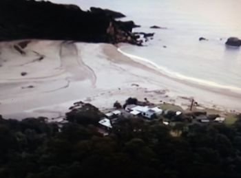 High angle view of beach