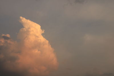 Low angle view of sky during sunset