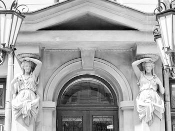 Low angle view of statue