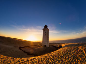 Rubjerg knude fyr lighthouse in sunset