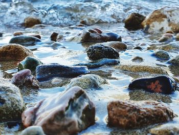 Rocks in sea