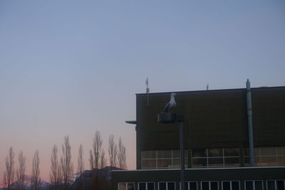 Low angle view of building against clear sky