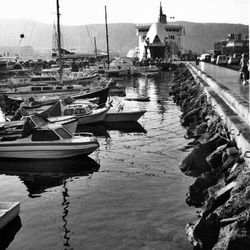 Boats in harbor