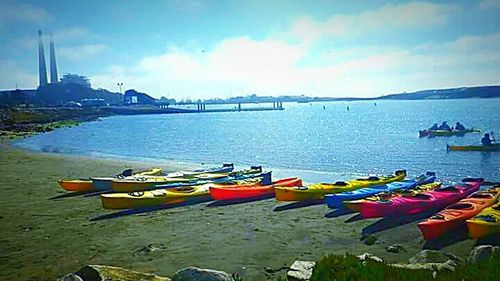 Boats in sea