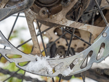 Close-up of rusty chain